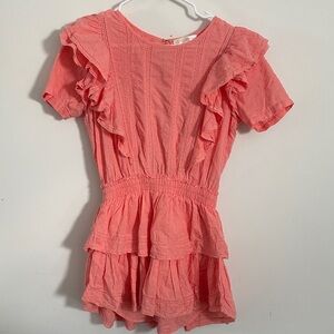LoveShackFancy Coral Lace Detail Top